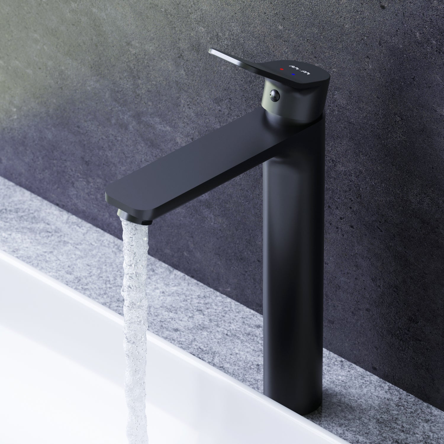 Jednouchwytowa bateria umywalkowa Bateria łazienkowa, czarna, rozmiar L, FXA92022 AM.PM