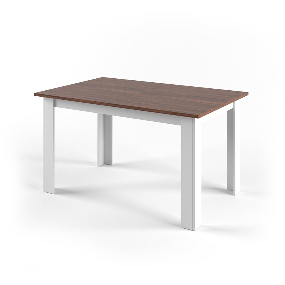 Table De Salle à Manger Extensible Vicco Herta - Blanc/Noir - 140x90 Cm (max 190 Cm)