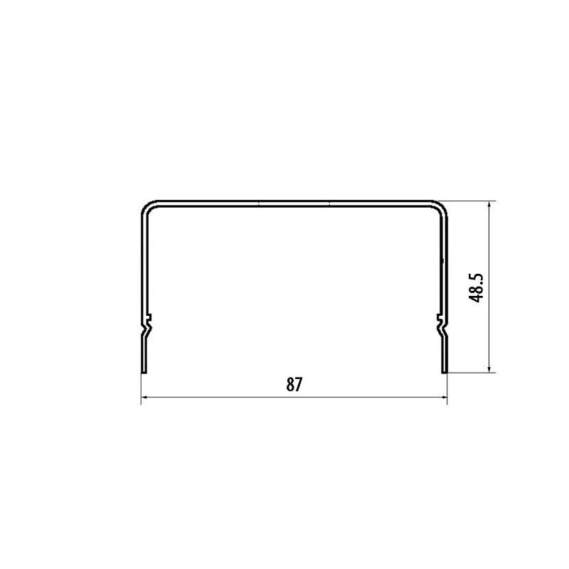 Carter d'habillage SLID'UP WINEO en aluminium brut - 2500 mm - 3