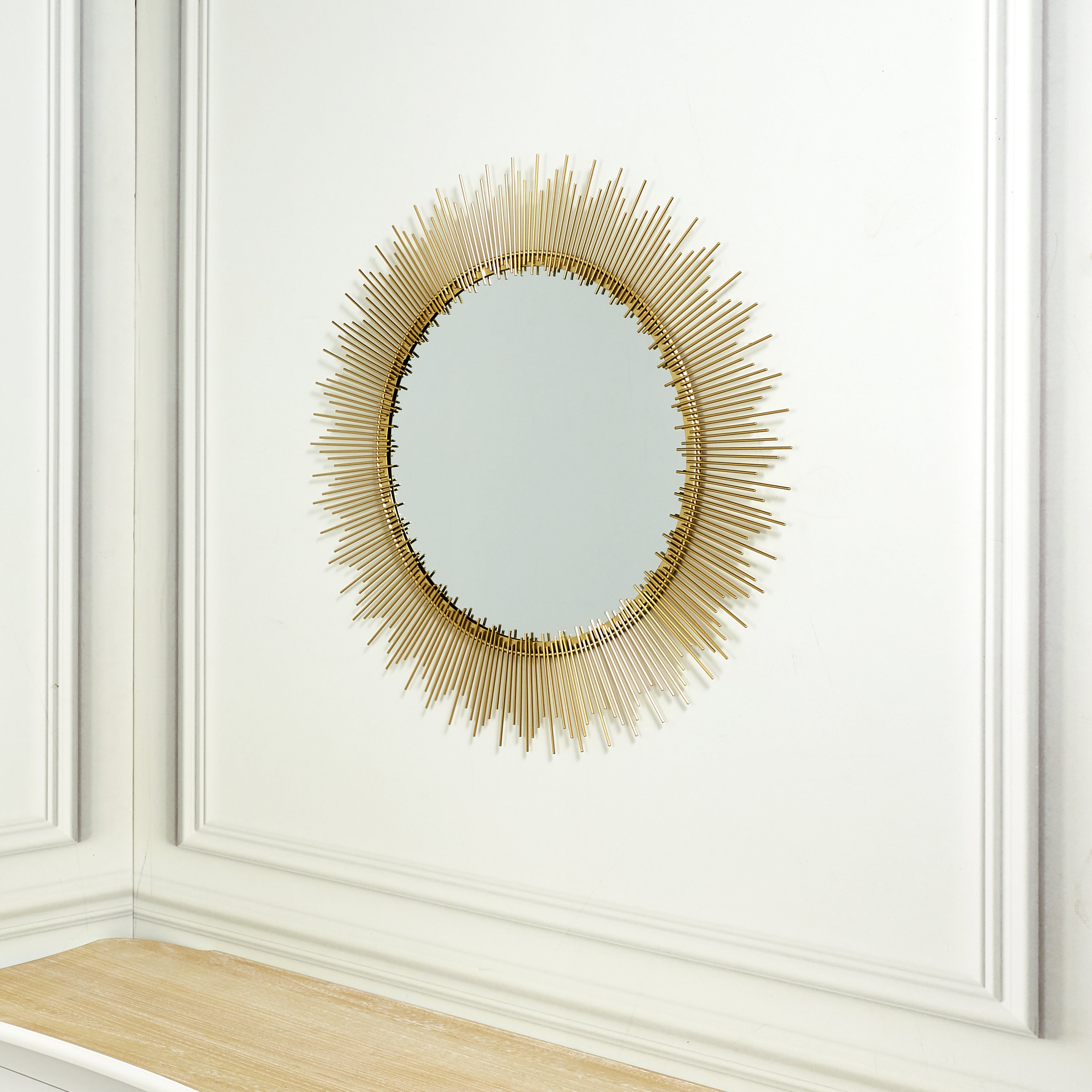 Miroir - Home Deco Factory - Design Soleil - Or - 60 X 60 Cm - 2