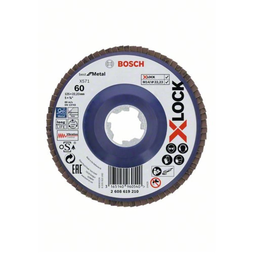 Discos de láminas X-LOCK, versión recta, placa de plástico, Ø de 125&nbsp;mm, G 60, X571, Best for Metal, 1 pieza (PT) - 5