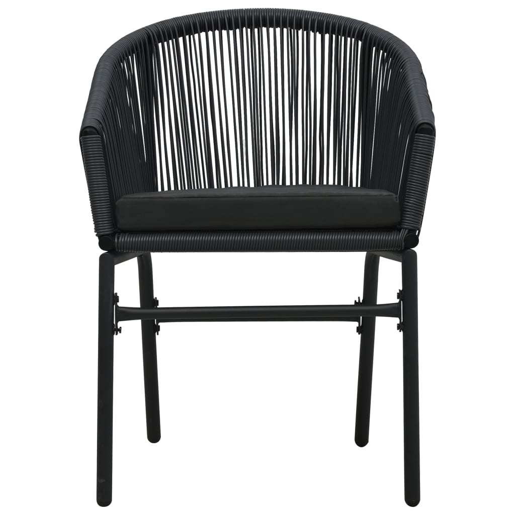 Chaise de jardin sans coussin Maison Exclusive en Polyester Noir - 3