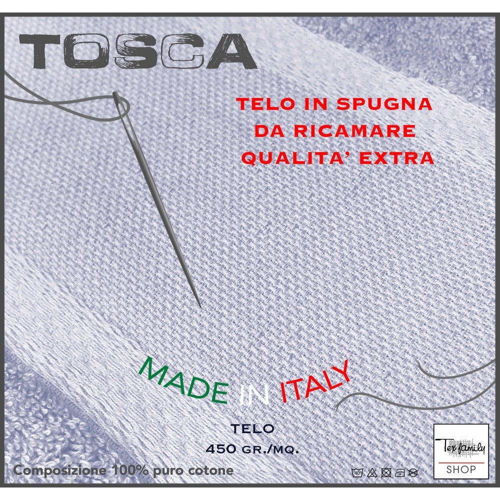 TELO spugna TOSCA © TELA AIDA da RICAMARE PUNTO CROCE cm. 100x125 Grigio - 2