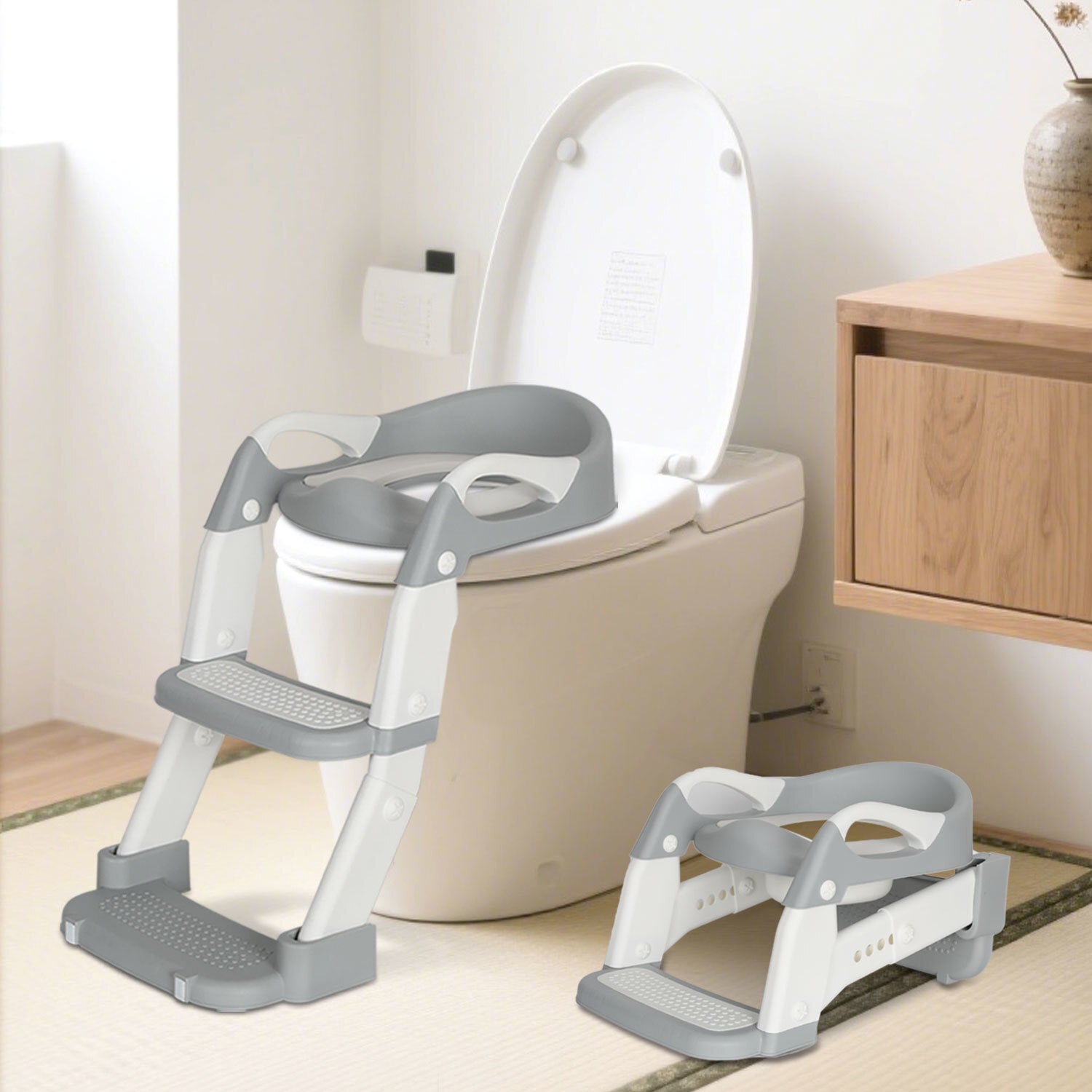 Siège de toilettes avec escalier Réducteur de Toilette pour Bébé