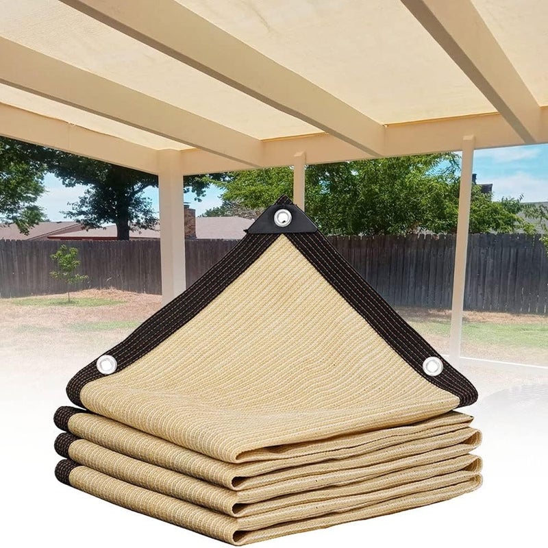 Żagiel zacieniający na patio, żagiel zacieniający do pergoli, żagiel zacieniający do ogrodu, perforowana siatka zacieniająca 3m x 5m