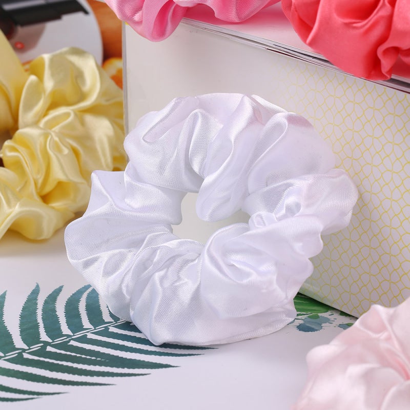 Lot de 40 chouchous en soie, élastiques en satin, pour cheveux de femmes et filles - 7