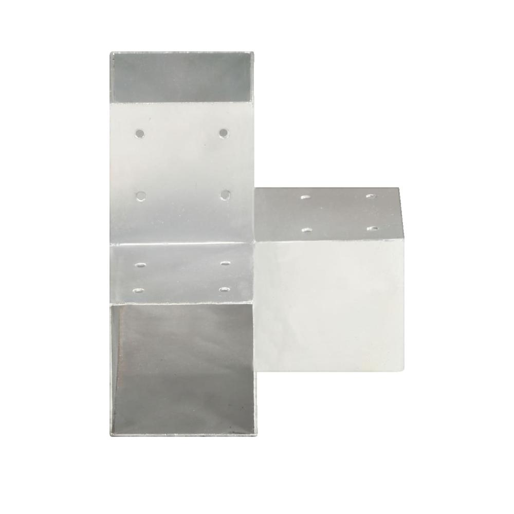 vidaXL Connecteurs de poteau 4 pcs Forme en Y Métal galvanisé 91x91 mm - 3
