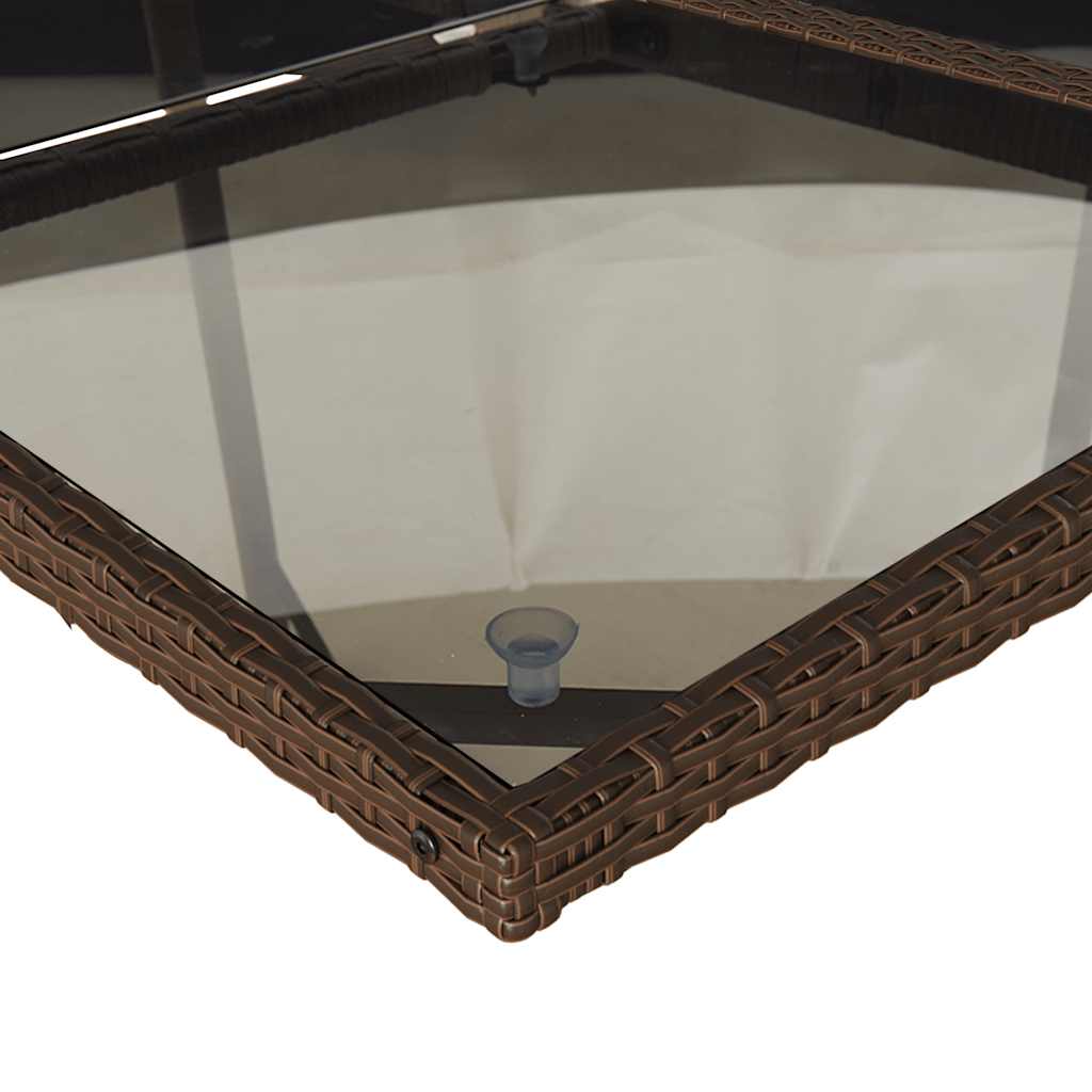 Salon bas de jardin en Rattan synthétique Marron 10 personnes - 5