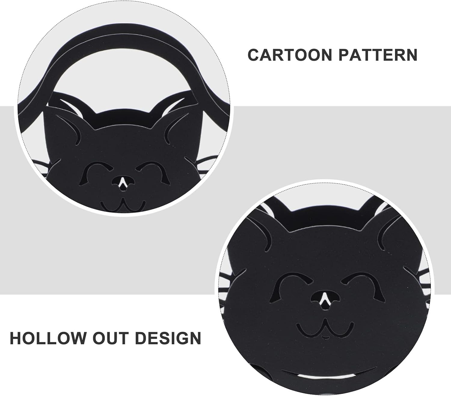 Żeliwny uchwyt na serwetki w kształcie kota, odpowiedni do kuchni, na wesela i do restauracji. - 4