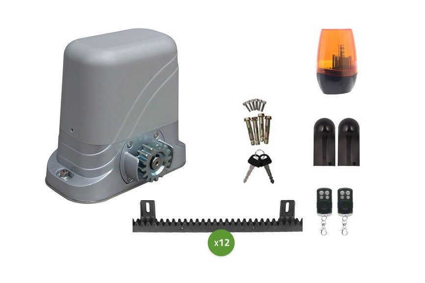 Cancello elettrico scorrevole 4m SUNNY H.160 + TANKER C600 - 4