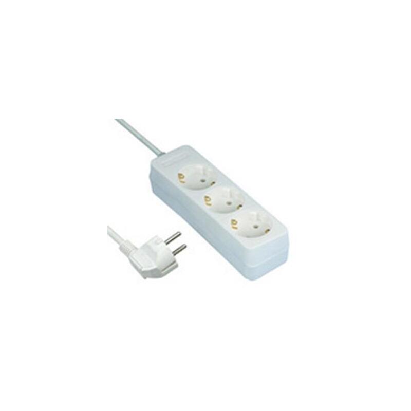 Rallonge électrique 1,4 m 3 prises, blanc (Par 20) - 2