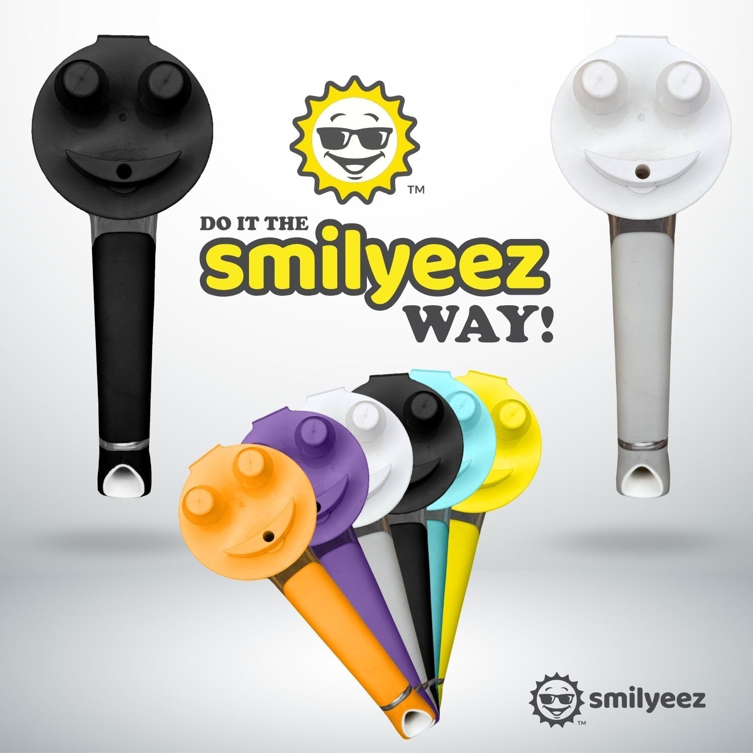 The Original Smiling - Maniglia per erogazione di sapone con manico per spugna Scrub Daddy e Smilyeez Dishwand (nero e nero) - 3