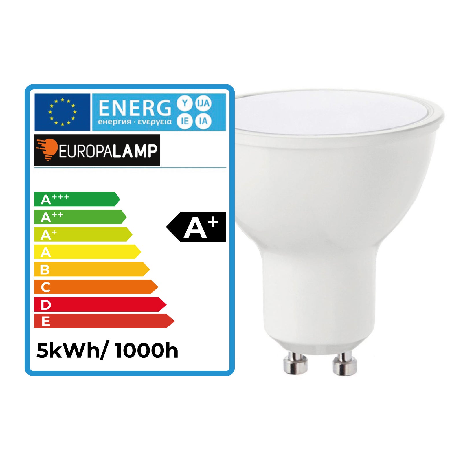 20 Spots encastrables orientables Noir Matt avec GU10 LED de 5W eqv. 40W Blanc Froid 6000K - 6