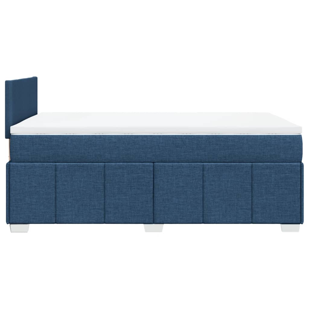Maison Exclusive - Sommier à lattes de lit avec matelas Bleu 120x200 cm Tissu - 7