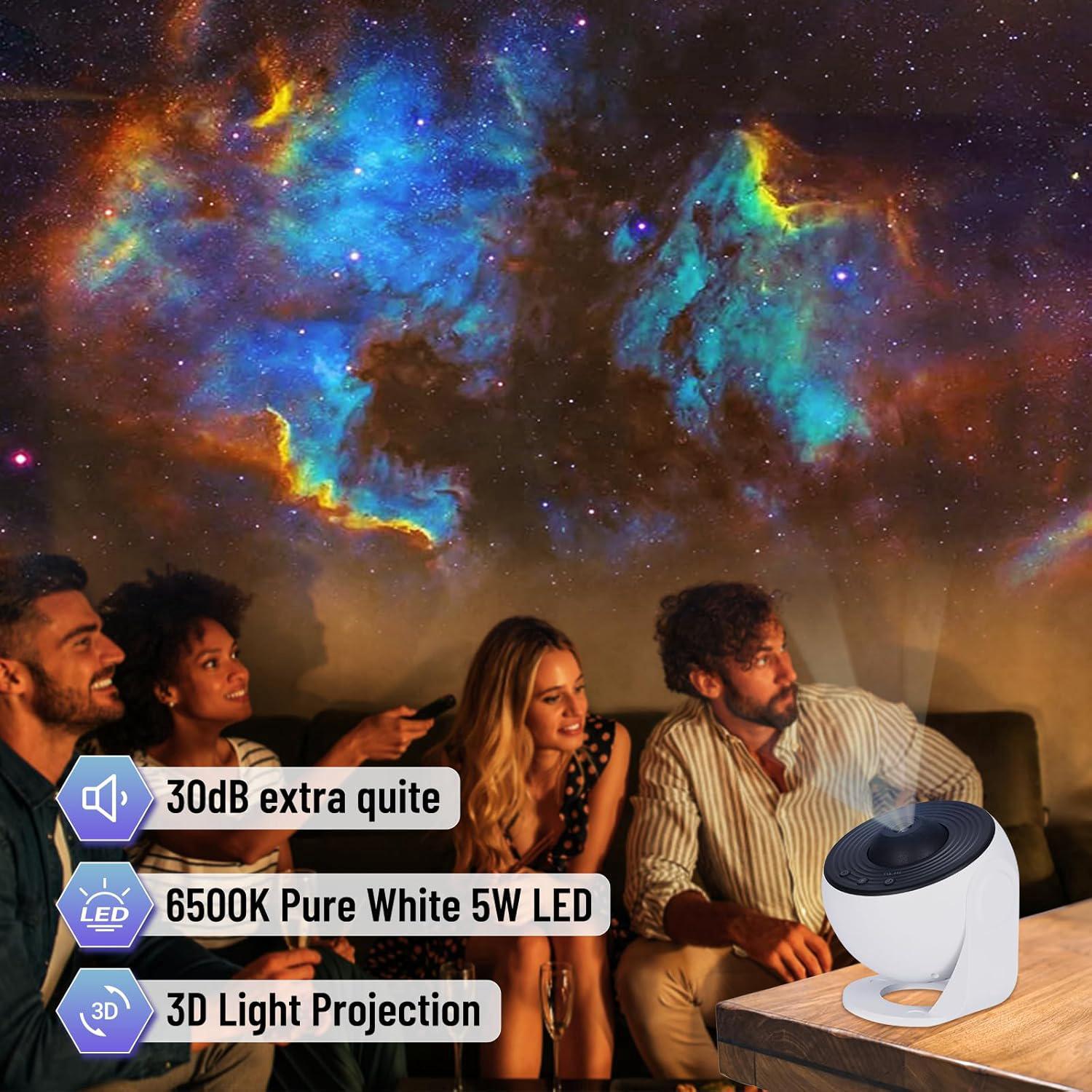 Projecteur Etoile Plafond 13 en 1 Projecteur Planetarium rotatif 360° veilleuse projecteur ciel étoile avec système solaire lune nébuleuse projecteur - 3