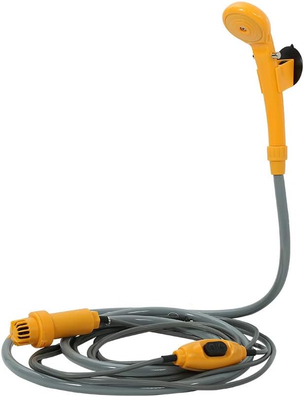 Doccia Portatile 12V Per Auto E Campeggio – Pompa Da 35W, Cavo 5m, Tubo 2m