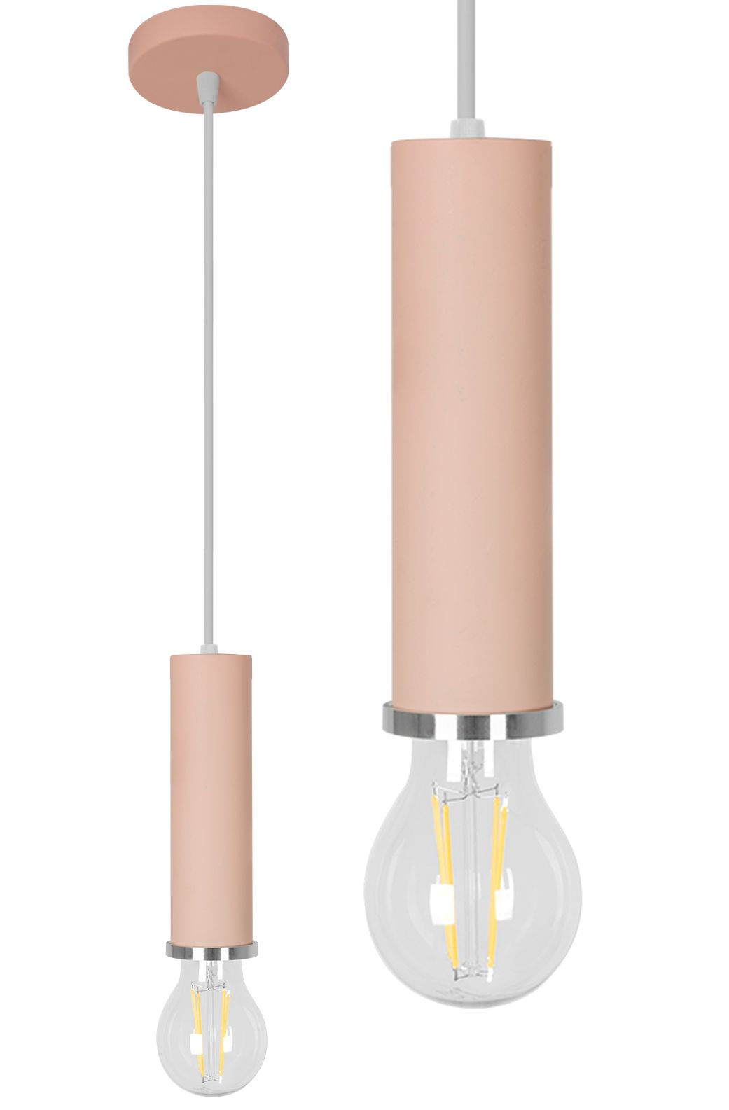 Lampa Sufitowa Wisząca Toolight App110-1Cp A Osti Różowo Złoty