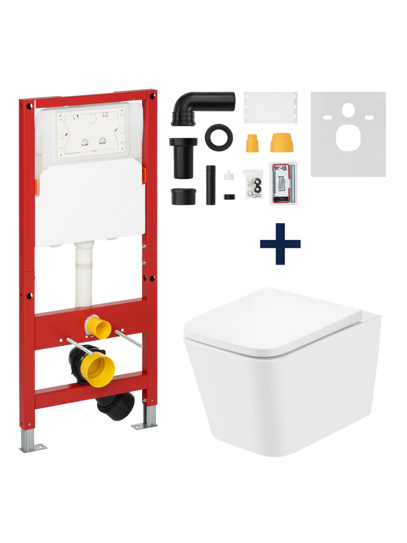 Zestaw miska WC + stelaż + akcesoria do montażu Uptrend YOSEMITE Gravis UP-Pack, biały połysk 1 kpl.