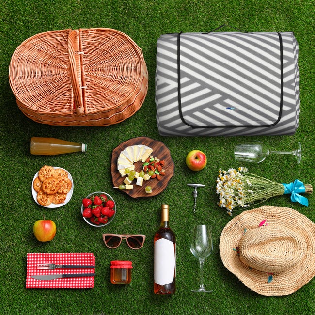 Coperte Da Picnic Grandi Coperta Da Spiaggia A Doppio Strato Tappetino Da Picnic Per Esterni Resistente All Acqua 200 Cm X 150 Cm 89536245 - Foto 5