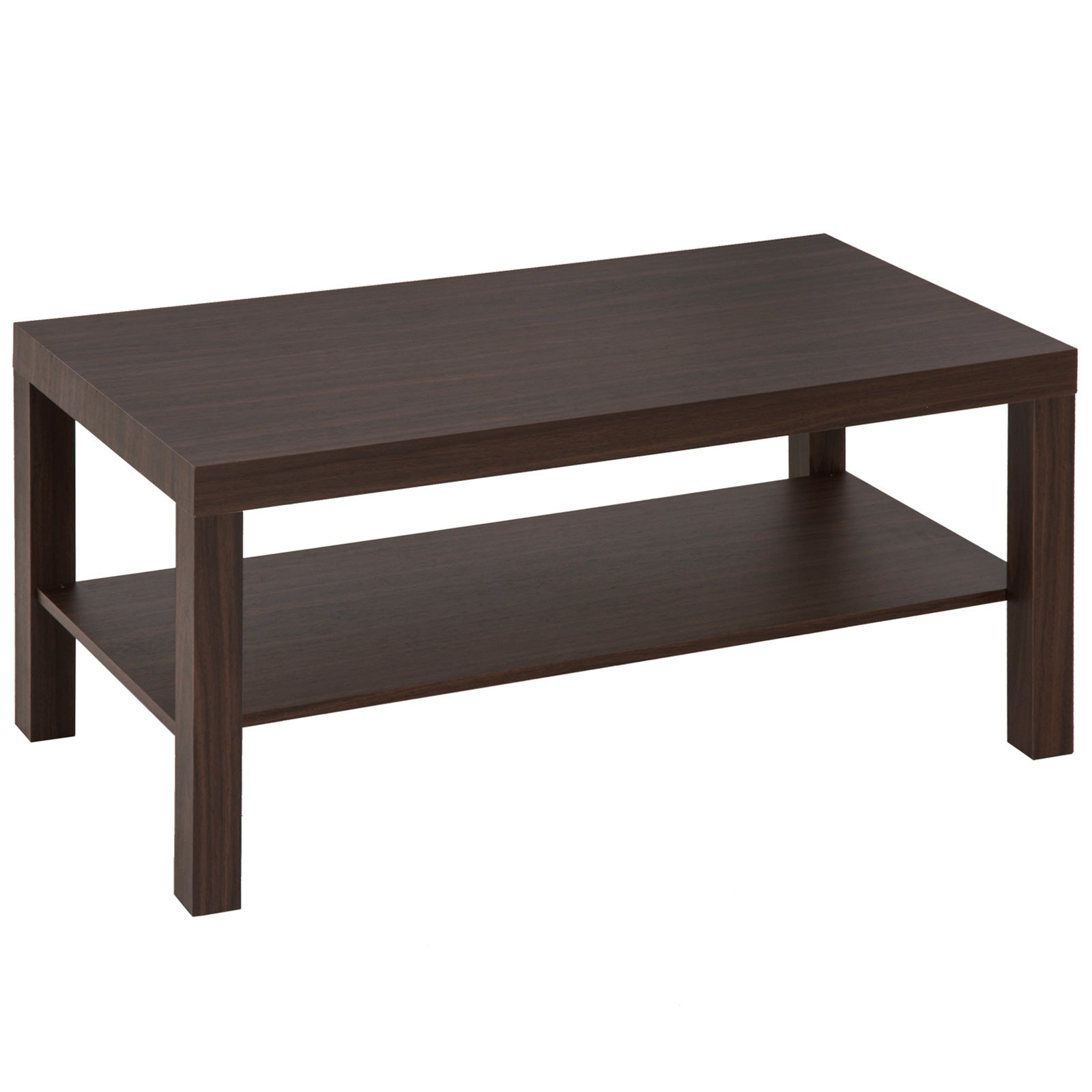 Table basse rectangulaire classique avec grande étagère de rangement en ...