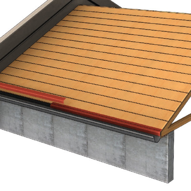 Bande d'égout pour tôle tuile BACACIER Tuile R® | 1000 mm Longueur Anthracite mat - 2