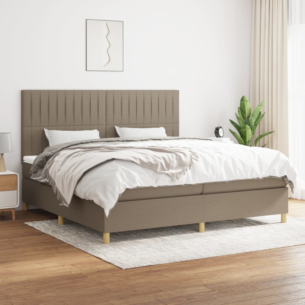 ZHU Lit à Sommier Tapissier Avec Matelas Cappuccino 120x200 Cm A3144601 Nouveau Produit