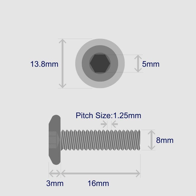 AGBERG - Viti A Testa Svasata M12 X 140 Mm (100 Pezzi) Con Esagono Incassato, In Acciaio Inox A2 V2A VA, Filettatura Completa In Acciaio Inox, DIN 7991/ISO 10642 - Foto 3