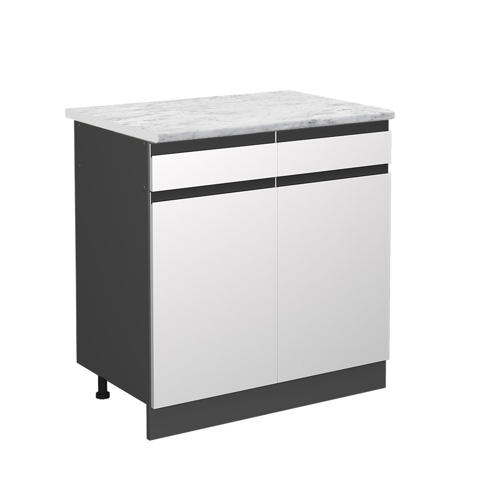 Vicco Szafka dolna do kuchni R-Line, Biały, 80 cm J-Shape BR Marmur