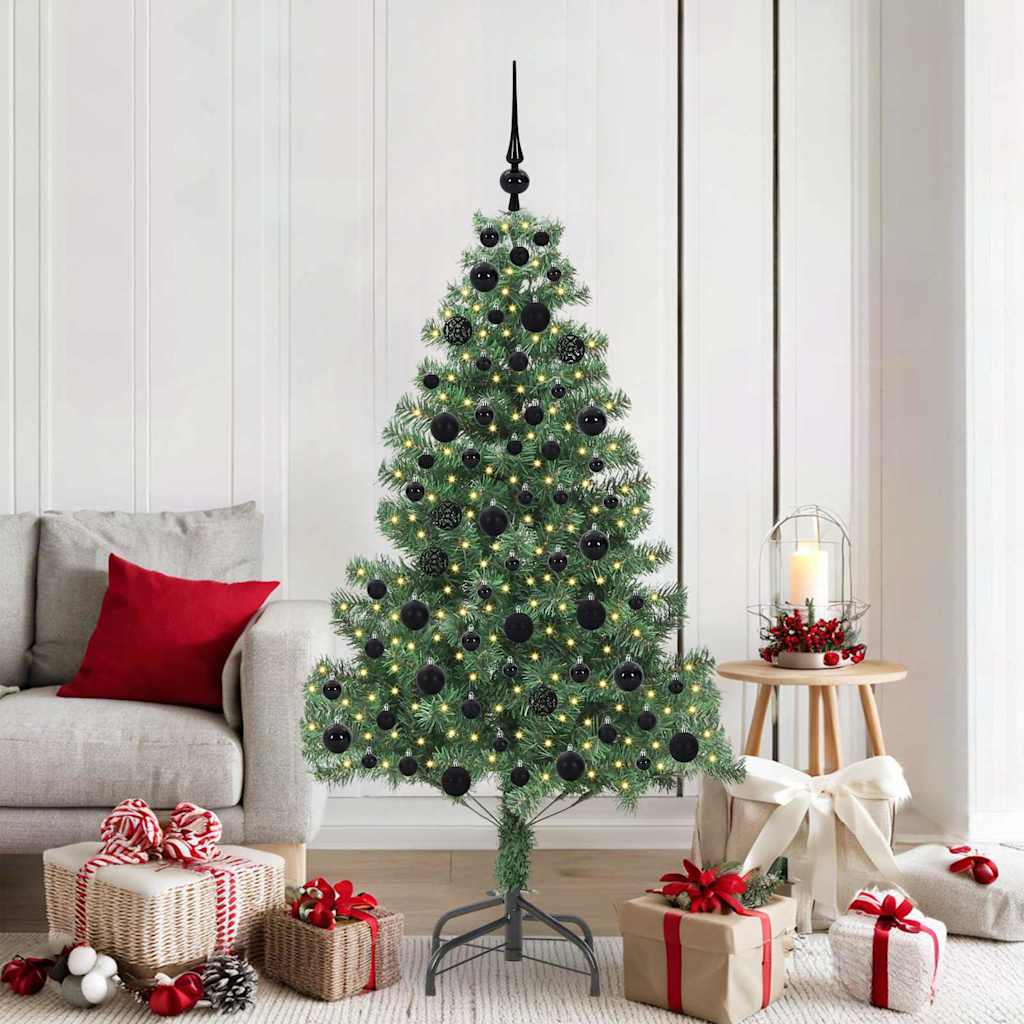 Sapin de Noël | Arbre de Noël avec 300 LED avec support Vert 180 cm PVC - 2