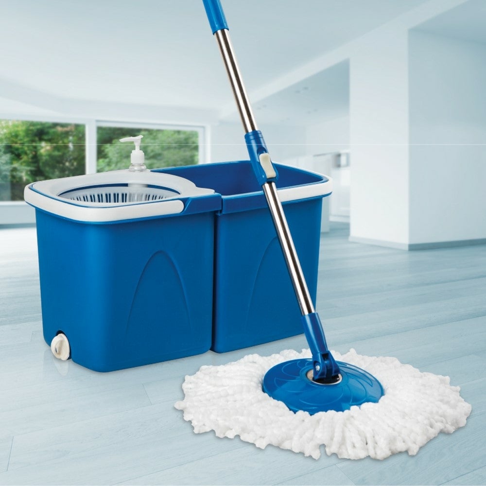 Balai Magique Microfibre, Nettoyage Sol Facile et Rapide, Seau Double Bac - 2