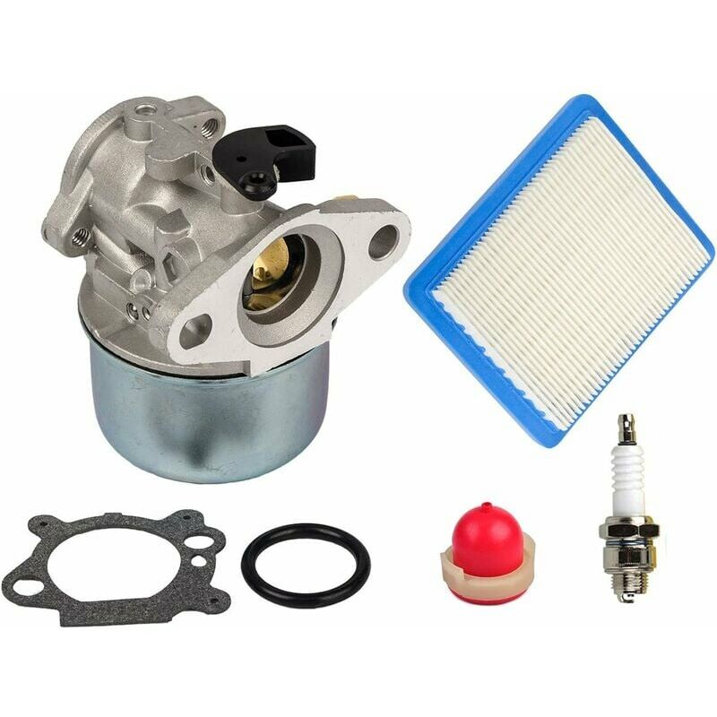 799868 Zestaw gaźnika z pompką rozruchową i filtrem powietrza 491588 Kompatybilny z silnikami Briggs &amp; Stratton od 4 do 7 KM 498170, 497586, 497314