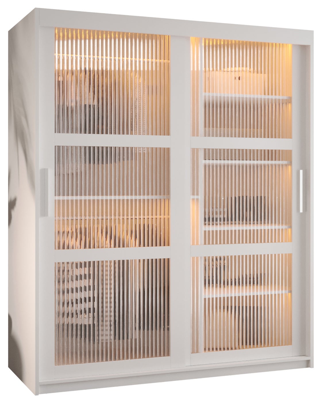 Szafa przesuwna Flutes 150 x 62 x 200 biały