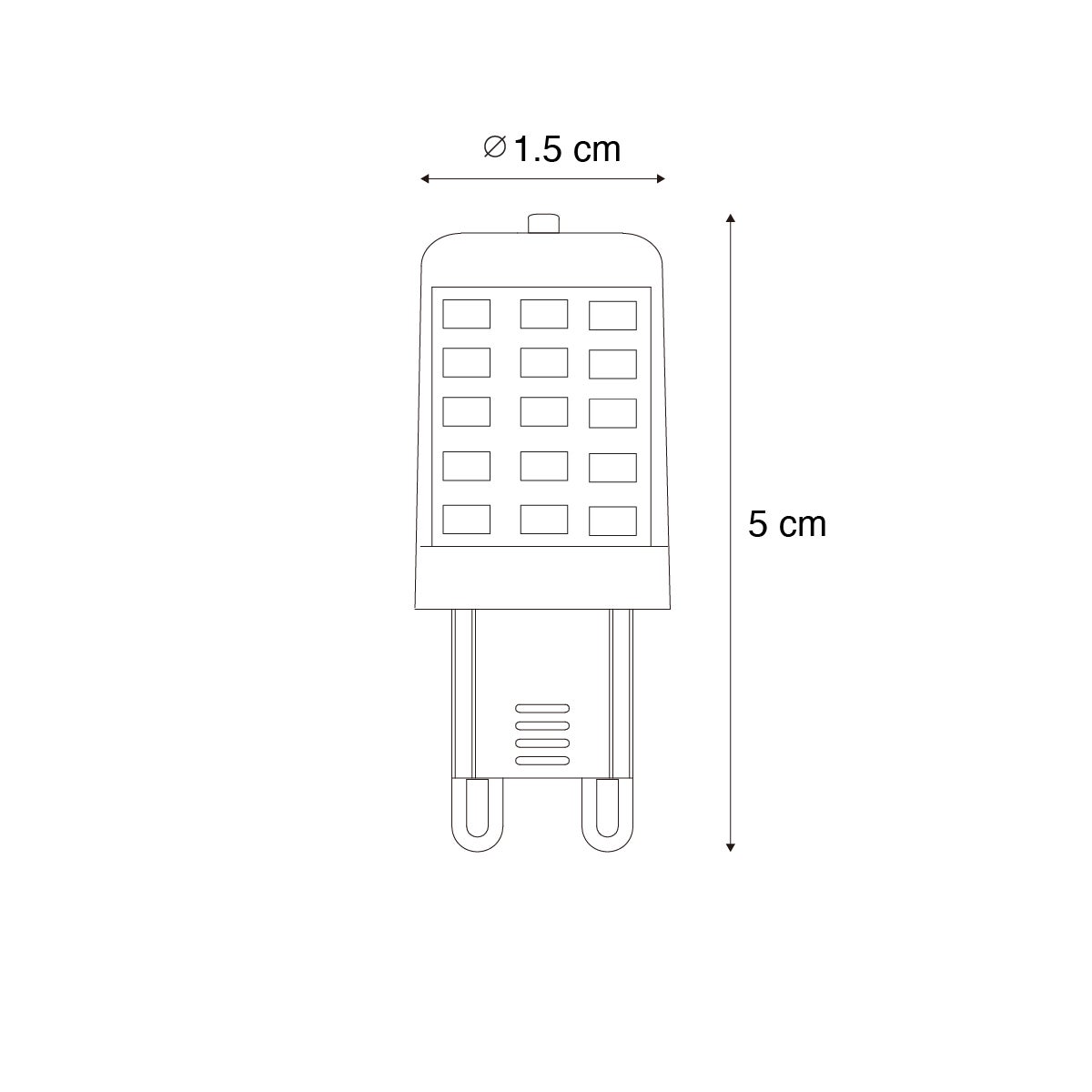 Lot de 5 ampoules LED G9 à intensité variable 3 niveaux 3W 250lm 2700K - 4