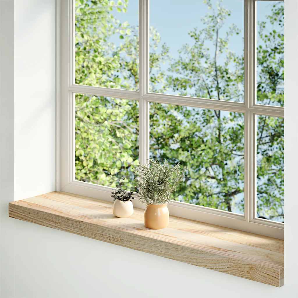 Pack 2 uds alféizares de ventana | repisa de ventana madera maciza roble sin tratar cfw16503