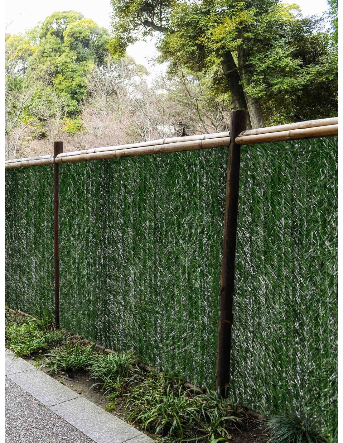 JARDIN202 - Seto Artificial Premium Verde | 90% Ocultación | UV Resistente | Fácil Instalación | Para Jardín, Balcón, Terraza | 1 x 3 metros (Verde) - 2