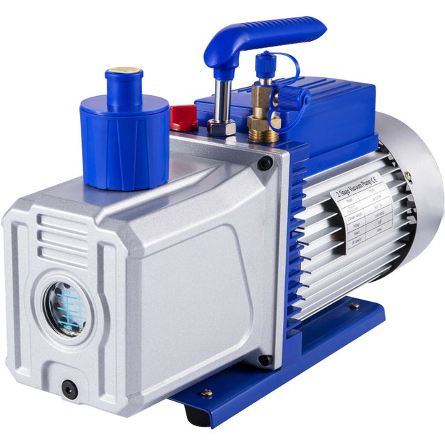 Pompe à vide 12CFM 1HP,SucceBuy pompe rotative à deux étages pour climatisation et réfrigération,3 x 10-1 Pa Ultimate pour réparation automobile