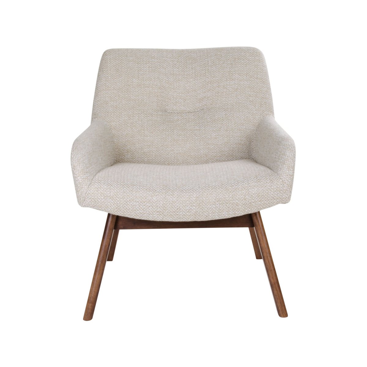 Fauteuil lounge en tissu pieds bois HARMANCE - 3
