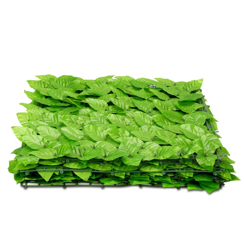 Haie Artificielle en Feuille, Brise-Vue Artificielles Décoration Murale et Écran d’Intimité pour Intérieur Extérieur(100x300cm, vert) - 2