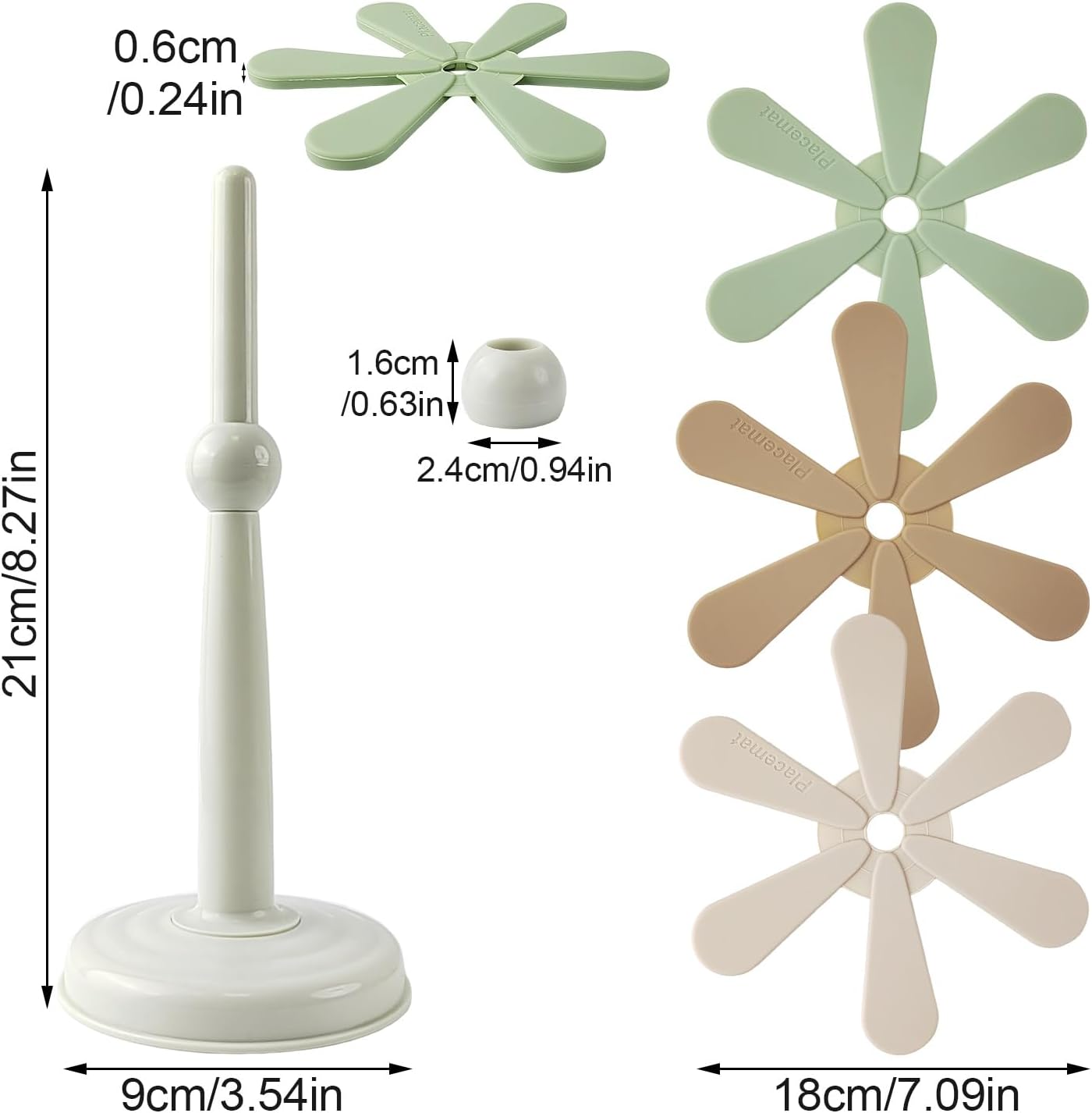 4 Pièces Sous-Verres Forme D'arbre, Silicone Dessous De Verre Avec Support De Rangement Pliables Reutilisables Sous Verre Sous Bock 98222621