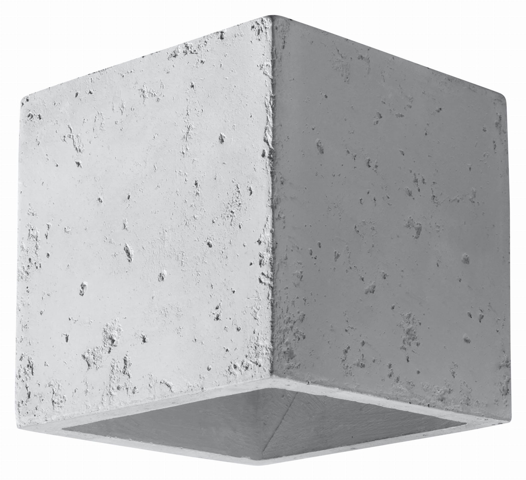 Kinkiet ścienny Quad szary 1xG9x40W wym: 12 x 10 x 10 cm beton architektoniczny IP20 Sollux Lighting