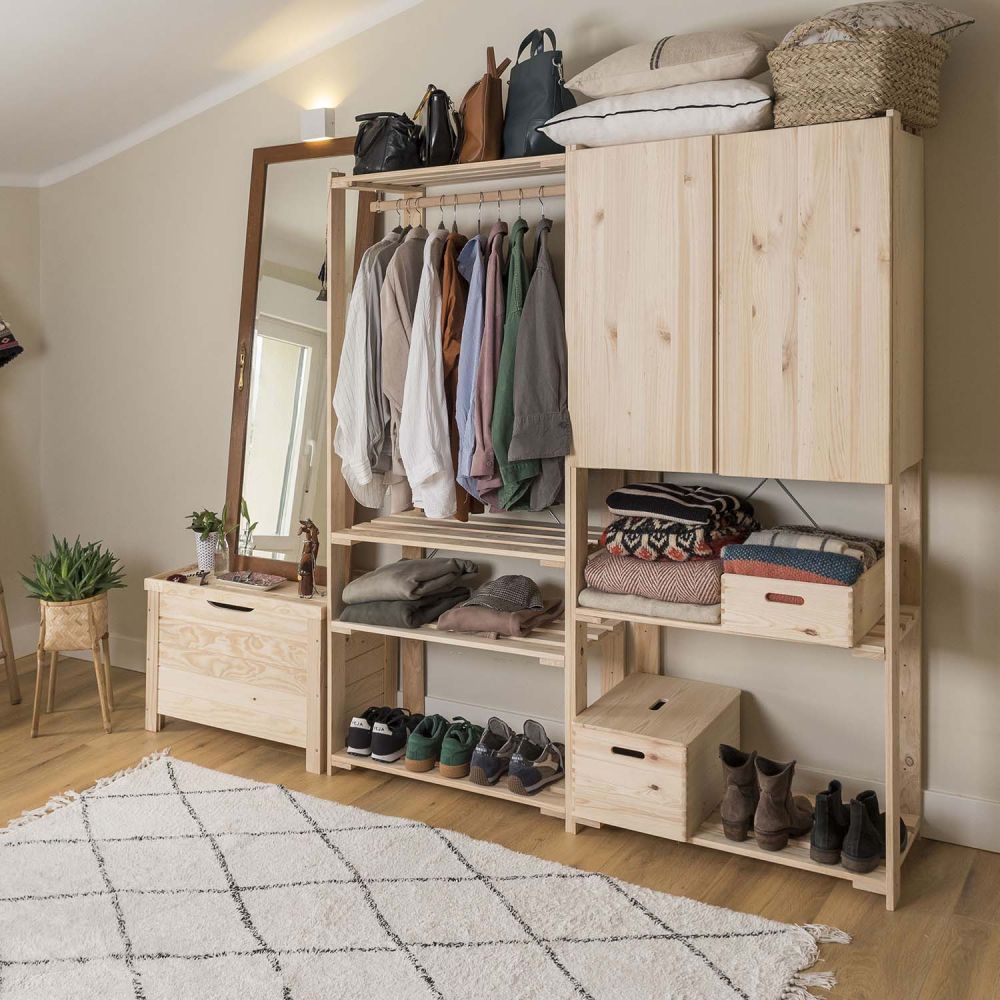 Bibliothèque en Bois Beige H. 9.5 x l. 37 x P. 110 cm - 5