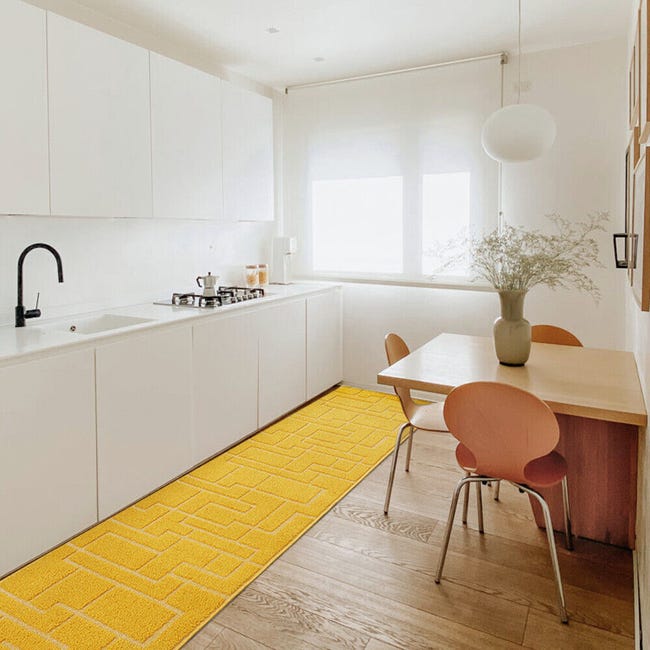 Set Di 2 Tappeti Da Cucina Dorati Antiscivolo E LavabileHomary - Foto 5