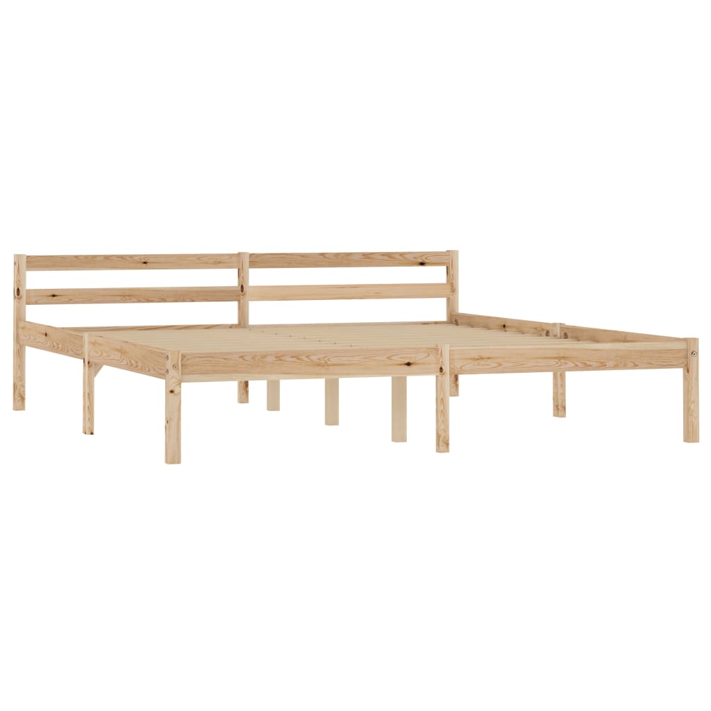Cadre de lit sans matelas bois massif de pin 160 x 200 cm - 2