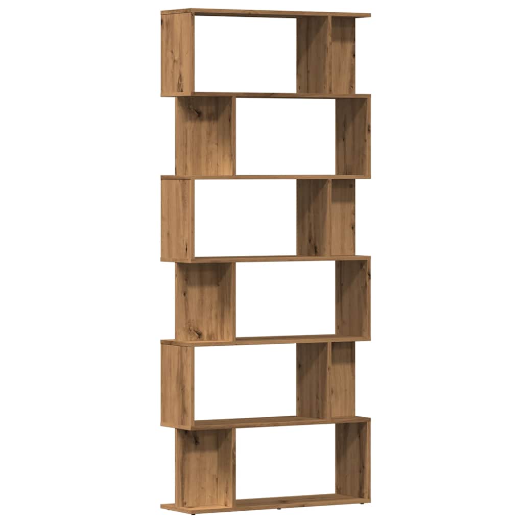 Bibliothèque pour Bureau en Bois Marron H. 192 x l. 80 x P. 24 cm - 6