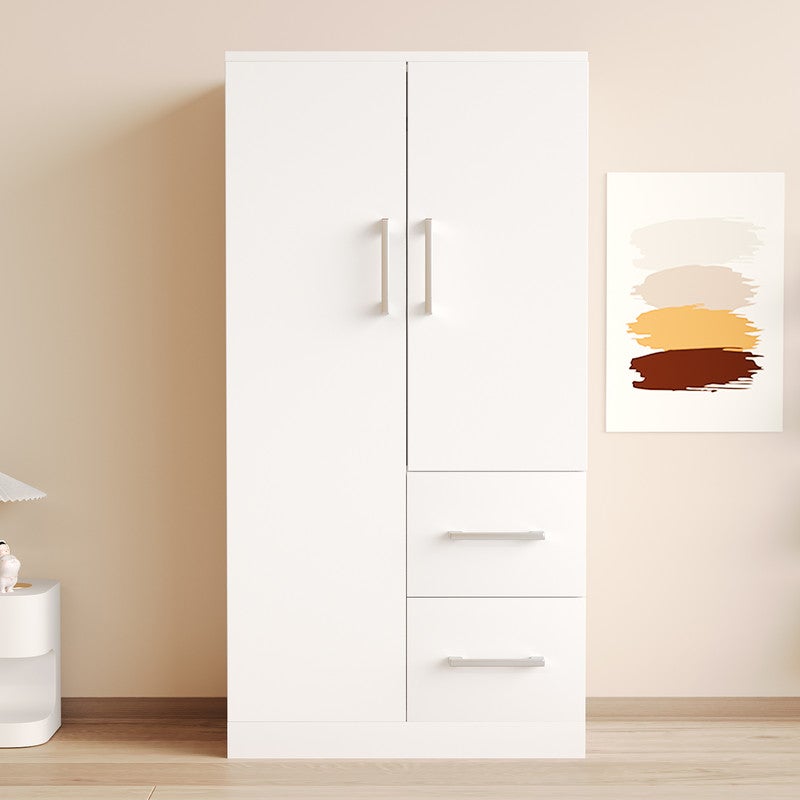 Szafa 70x40x135 cm - 2 drzwi - 2 szuflady - z przegródkami - Biała