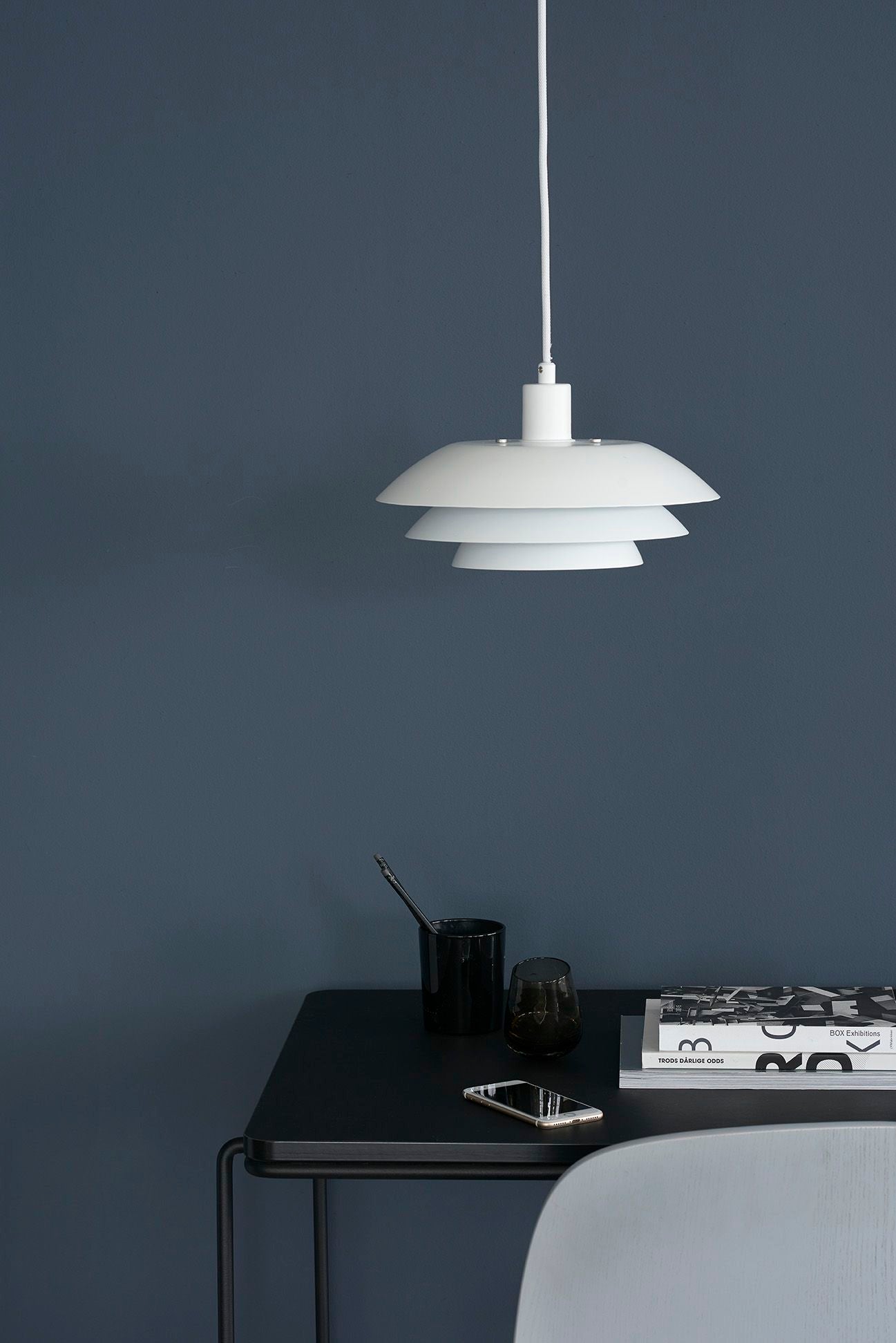 Suspension en métal blanc mat, h 15 cm d 31 cm DL31 - DYBERG LARSEN - 2