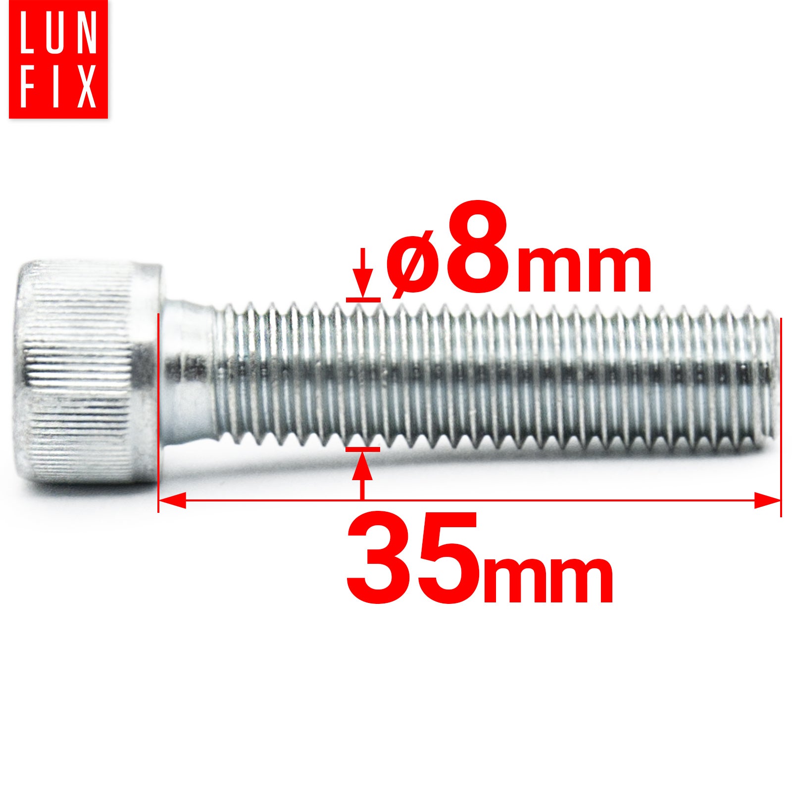 Śruba imbusowa DIN 912 M8 35 mm kl. 8.8 1kg