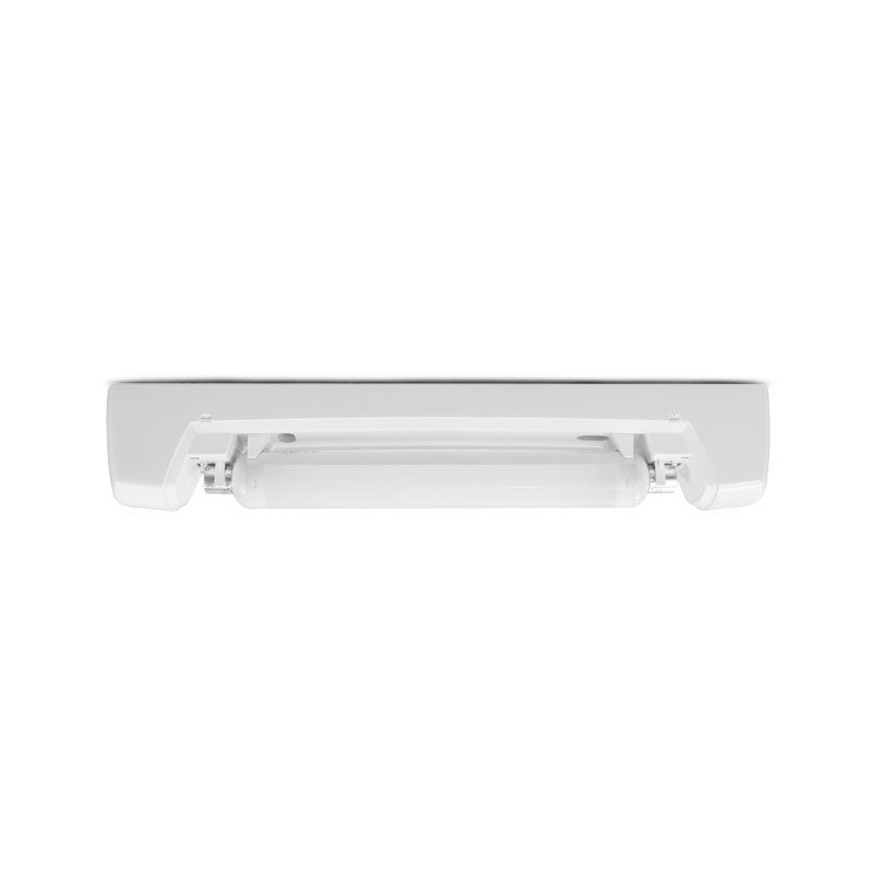 Réglette Salle de Bain S19 - ABS Blanc - IP44 - Bouton & Prise - 439mm - 3