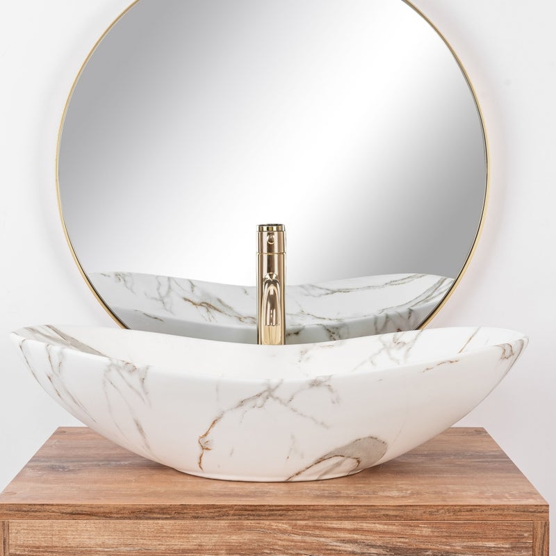 Umywalka Nablatowa Rea Royal LavaMatt Biały 62 X 36