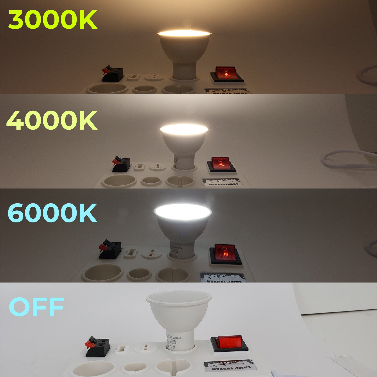 Pack de 10 Bombillas LED GU10 7W 770lm 4000K Blanco Neutro SMD2835 120º – Sin Parpadeo (No Flicker) 220V - 8
